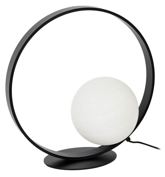Stolní lampa NOLA, Infinite, Černá, Obývací pokoj, Sklo, Moderní
