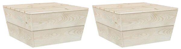 Zahradní stoly 2 ks 60 x 60 x 30 cm impregnované smrkové dřevo 315635
