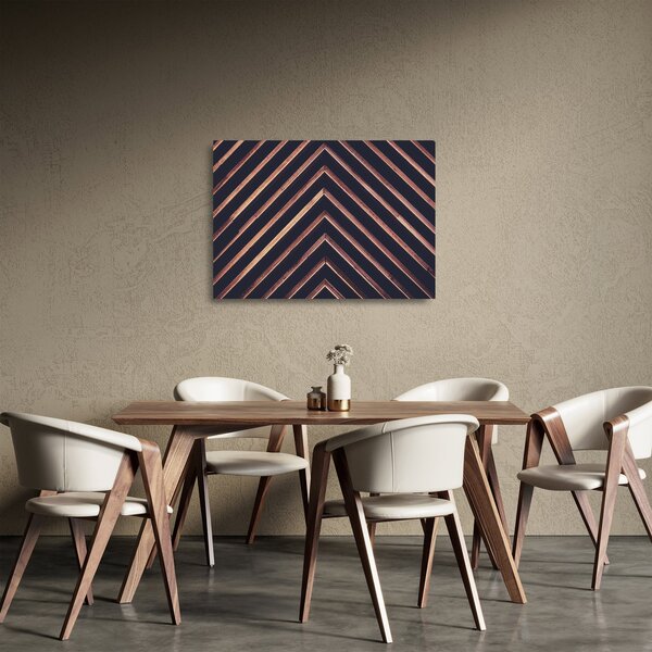 Skleněný obraz dřevěného motivu na černém pozadí (70x50 cm)