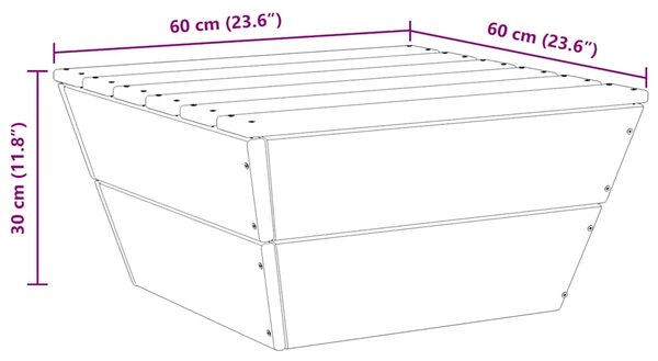 Zahradní stoly 2 ks 60 x 60 x 30 cm impregnované smrkové dřevo 315635