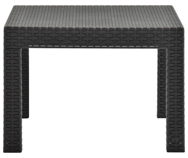 Zahradní stůl antracitový 58 x 58 x 41 cm PP ratan 315640