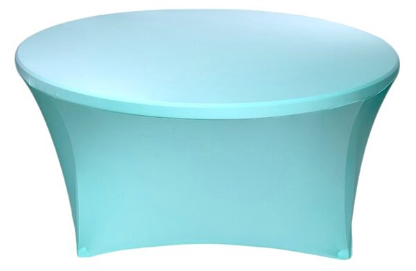 TENTino Elastický ubrus STANDARD na kulatý stůl 122 cm Barva ubrusu: SVĚTLE MODRÁ / SKY BLUE