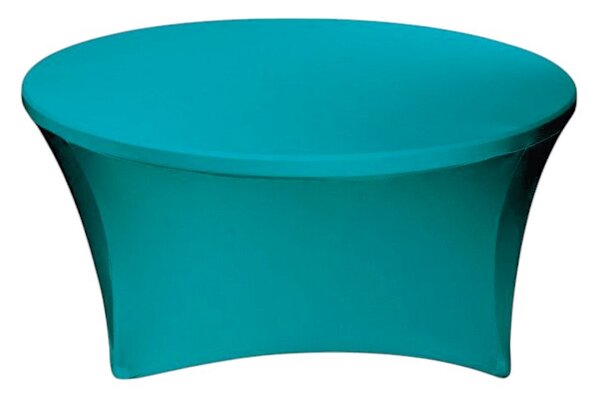 TENTino Elastický ubrus STANDARD na kulatý stůl 122 cm Barva ubrusu: SVĚTLE MODRÁ / SKY BLUE
