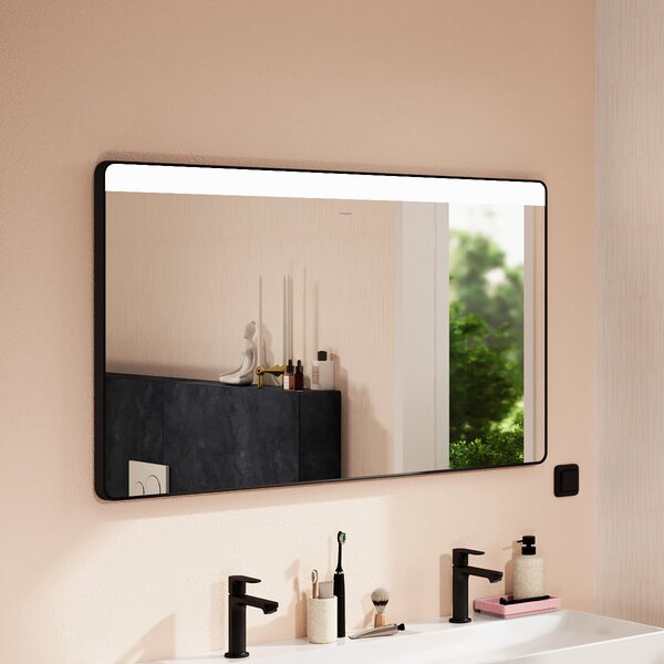 Hansgrohe Xarita Lite Q zrcadlo 120x70 cm obdélníkový s osvětlením černá 54960670