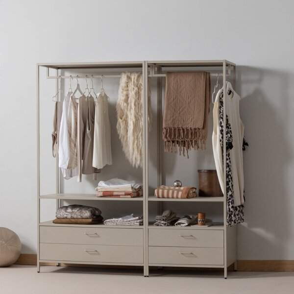 -25 % Dny MOMENTI– WOOOD Béžový kovový stojací věšák Ferris 185 x 100 cm
