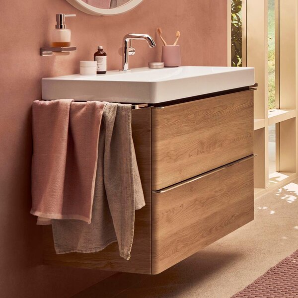 Hansgrohe Xelu Q skříňka 78x49.5x60.5 cm pod umyvadlo závěsná dub-chrom 54029000