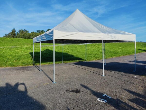 Nůžkový párty stan 6x6 m TENTino BIG HEXAGON EXTREME Barva opláštění (Zvolte variantu): 1A - BÍLÁ
