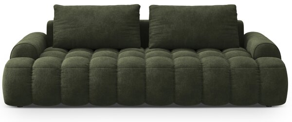-25 % Dny MOMENTI– Cosmopolitan Design Zelená sametová rozkládací pohovka Linz 250 cm