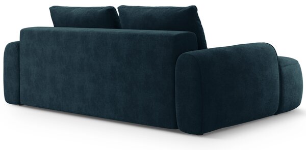 -25 % Dny MOMENTI– Cosmopolitan Design Tmavě modrá sametová rozkládací pohovka Linz 250 cm