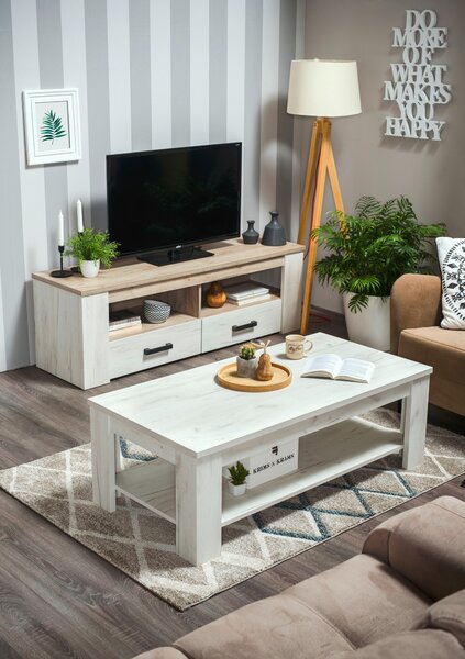 KONFERENČNÍ STOLEK, barvy stříbrného dubu, kompozitní dřevo, 120/41,5/60 cm Carryhome - Konferenční stolky