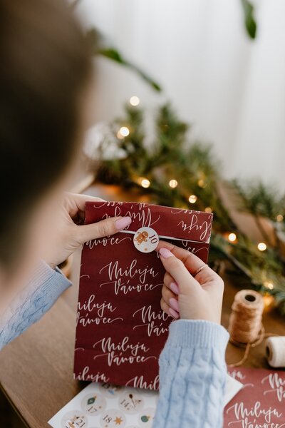 Samolepky na adventní kalendář Vánoční myšky