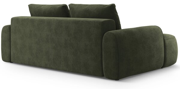 -25 % Dny MOMENTI– Cosmopolitan Design Zelená sametová rozkládací pohovka Linz 250 cm