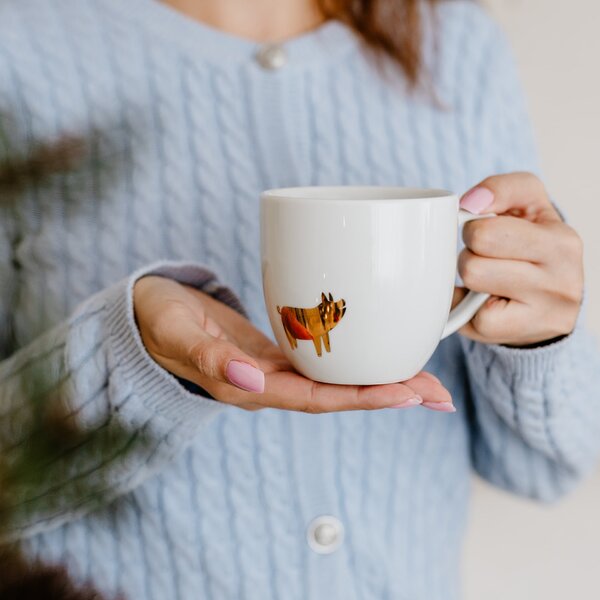 Porcelánový hrnek Zlaté prasátko 300 ml