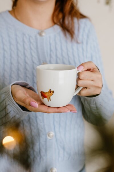 Porcelánový hrnek Zlaté prasátko 300 ml