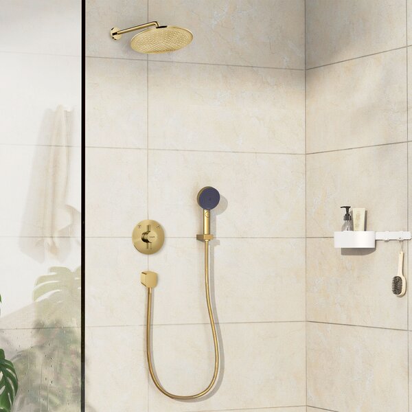 Hansgrohe Crometta sprchová sada pod omítku s dešťovou sprchou zlatá 88003993