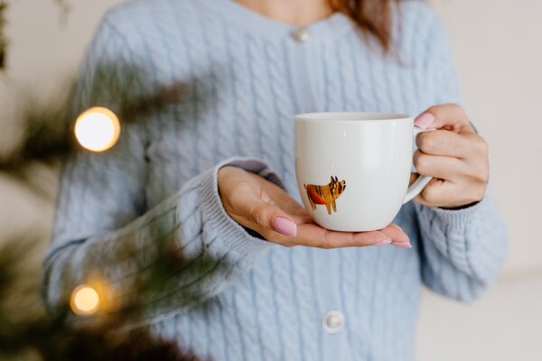 Porcelánový hrnek Zlaté prasátko 300 ml
