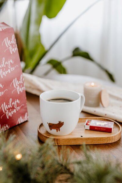 Porcelánový hrnek Zlaté prasátko 300 ml
