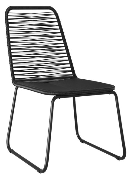 5dílný zahradní jídelní set černý 3156504