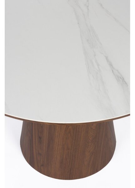 Kulatý jídelní stůl s deskou z kamene ø 115 cm Almira – White Label