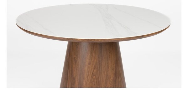 Kulatý jídelní stůl s deskou z kamene ø 115 cm Almira – White Label
