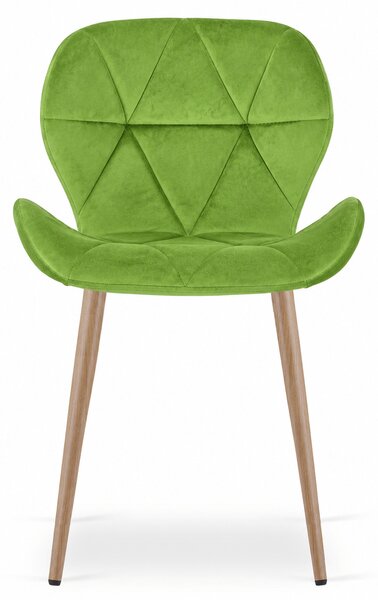 Jídelní židle MANGO VELVET, světle zelená