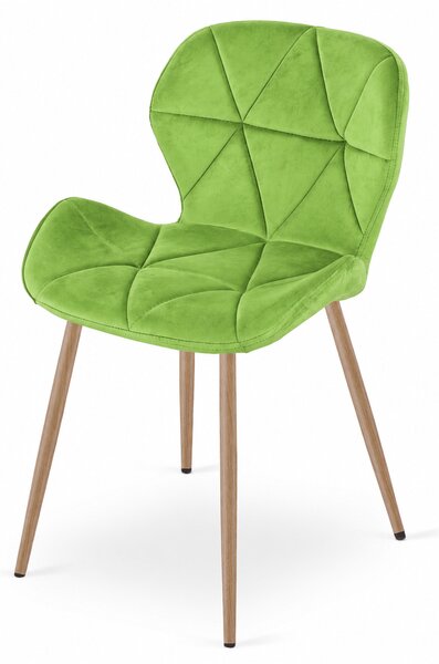 Jídelní židle MANGO VELVET, světle zelená