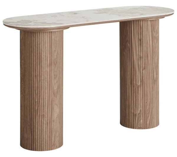 Nordic Living Bílý keramický toaletní stolek Athena 120 x 40 cm