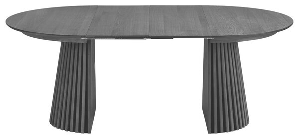Nordic Living Černý rozkládací jídelní stůl Osaika 120/200 x 120 cm