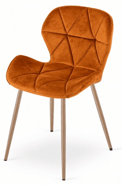 Jídelní židle MANGO VELVET, terakotová