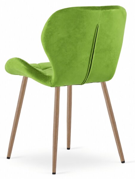 Jídelní židle MANGO VELVET, světle zelená