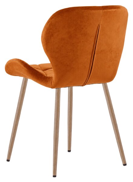 Jídelní židle MANGO VELVET, terakotová