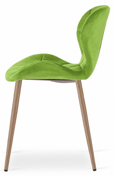 Jídelní židle MANGO VELVET, světle zelená