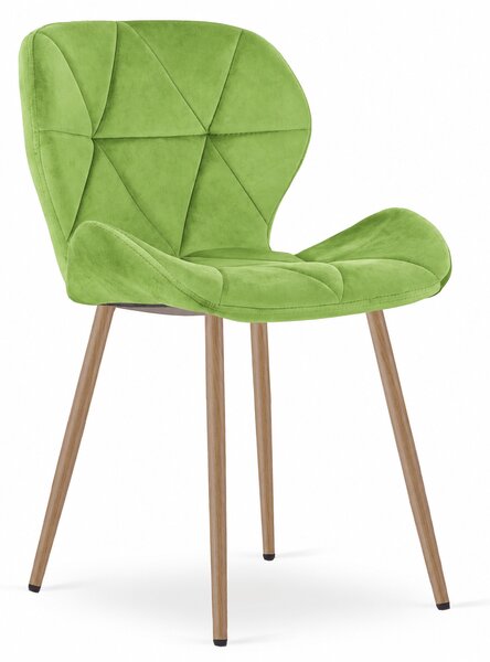 Jídelní židle MANGO VELVET, světle zelená