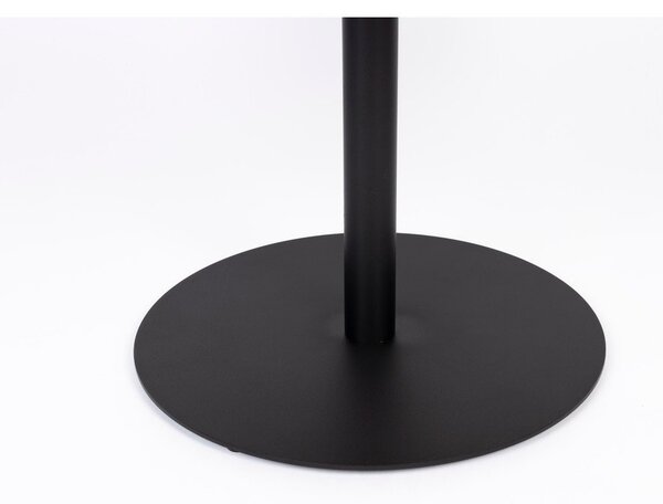 Černý kulatý konferenční stolek s deskou v dubovém dekoru ø 56 cm Yuri M – White Label