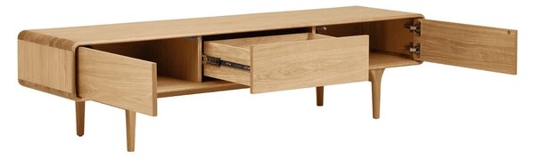 -25 % Dny MOMENTI– Nordic Living Dubový TV stolek Drew 180 x 45 cm