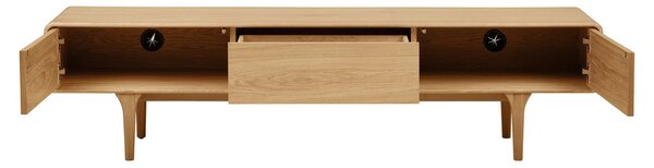 -25 % Dny MOMENTI– Nordic Living Dubový TV stolek Drew 180 x 45 cm