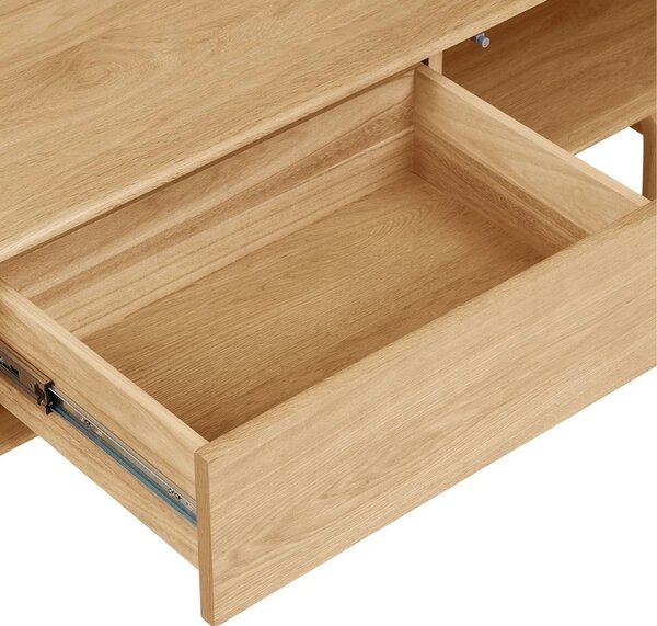 -25 % Dny MOMENTI– Nordic Living Dubový TV stolek Drew 180 x 45 cm