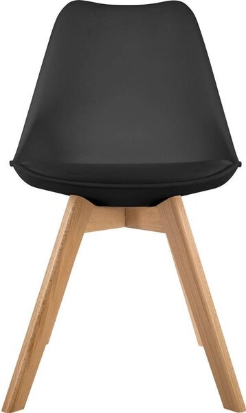 Atmosphera créateur d'intérieur polstrovaná židle Baya Polypropylen Polyuretan Wood Black Brown 81 cm x 48 cm x 55 cm