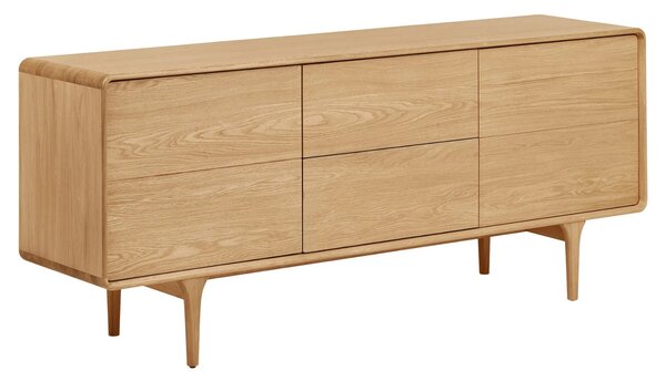 Nordic Living Dubová komoda Drew 180 x 45 cm