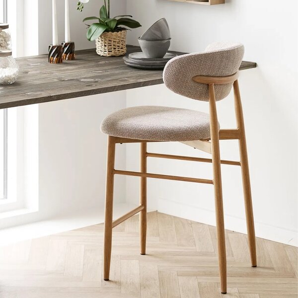 -25 % Dny MOMENTI– Nordic Living Béžová barová židle Levantio 65 cm