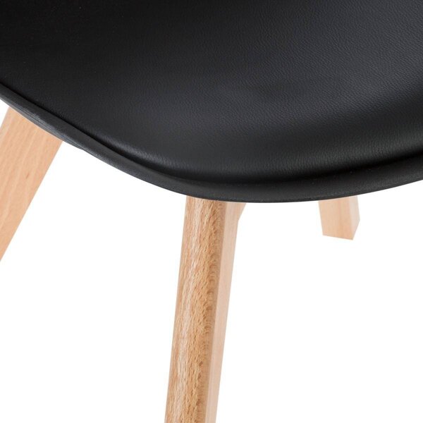 Atmosphera créateur d'intérieur polstrovaná židle Baya Polypropylen Polyuretan Wood Black Brown 81 cm x 48 cm x 55 cm