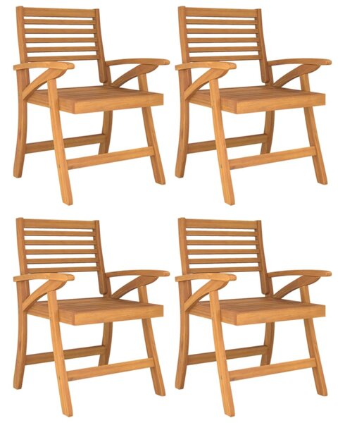 Zahradní židle 4 ks 58 x 58 x 87 cm masivní akáciové dřevo 3156868