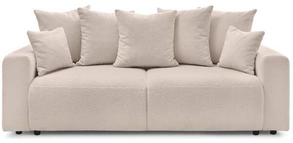 -25 % Dny MOMENTI– Bobochic Paris Béžová bouclé rozkládací pohovka Envy 245 cm