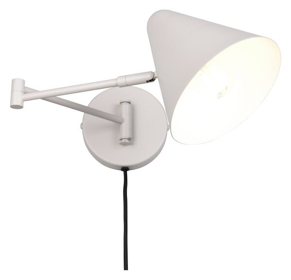 Slonovinové nástěnné svítidlo s ohybatelnou konstrukcí do zásuvky ø 15 cm Cosima – Trio