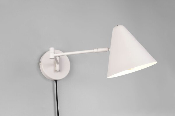 Slonovinové nástěnné svítidlo s ohybatelnou konstrukcí do zásuvky ø 15 cm Cosima – Trio