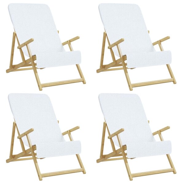 Plážové osušky 4 ks bílé 60 x 135 cm textil 400 GSM 3157050