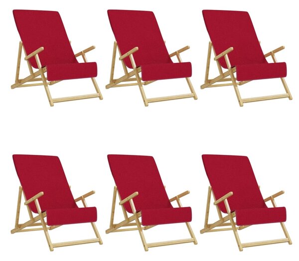 Plážové osušky 6 ks vínové 60 x 135 cm textil 400 GSM 3157057