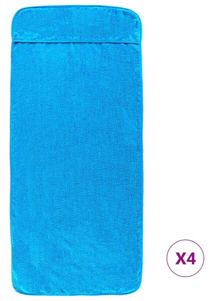 Plážové osušky 4 ks tyrkysové 60 x 135 cm textil 400 GSM 3157060