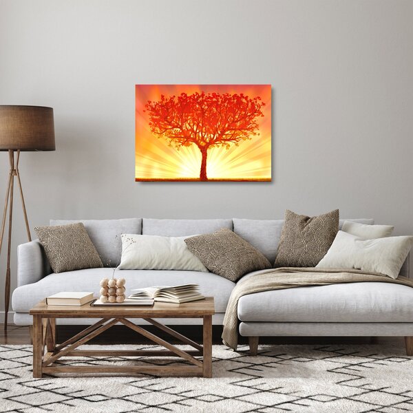 Skleněný obraz - Strom v záři slunce (70x50 cm)