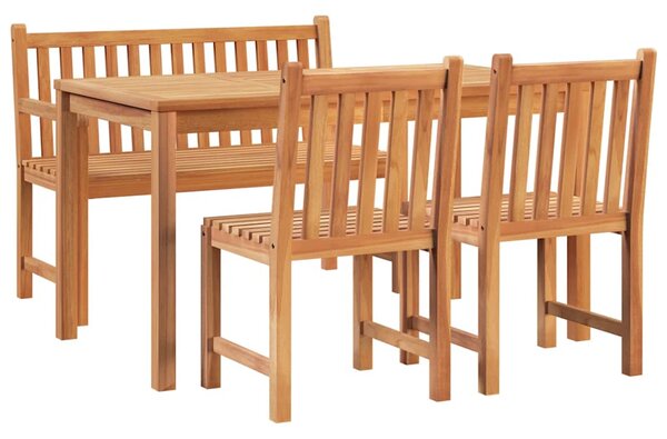 4dílný zahradní jídelní set masivní teakové dřevo 3157151